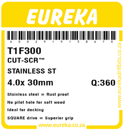 T1F300 - Cut Screw ST/ST -T1F300_Label_T